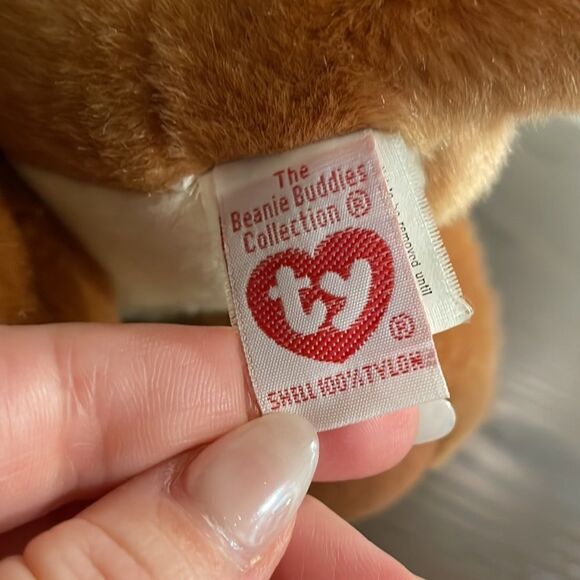 TY Beanie Buddy POUCH the Kangaroo Toy Plush Animal With Joey In Pouch 2000 - Picture 8 of 9